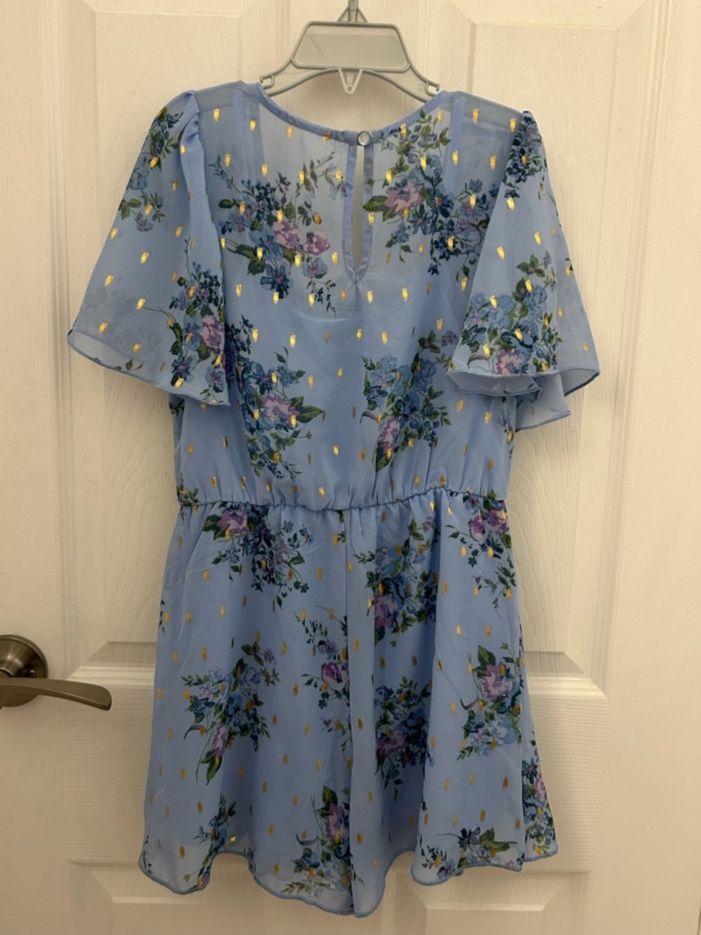 Blue Floral Jumper, Sz 7 - Picture 4 of 5